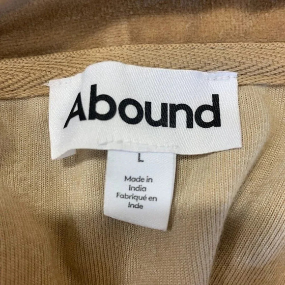 Abound‎ Women's Cropped Crushed Velour 1/4 Zip Long Sleeve Pullover Size L NWT - Picture 6 of 9